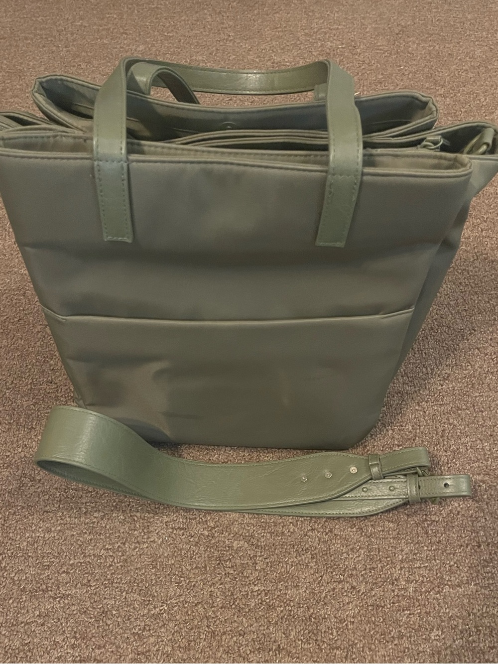 BÉIS Commuter Tote - Olive Green Tote Bag